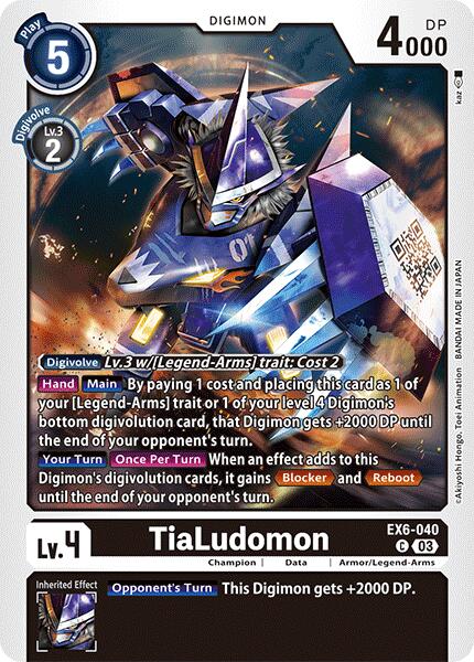 digimon card game infernal ascension TiaLudomon [EX6-040] [Infernal Ascension]