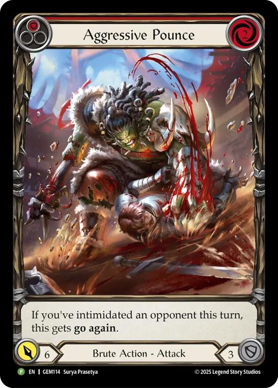 Aggressive Pounce (Red) [GEM114] (GEM Pack 4)