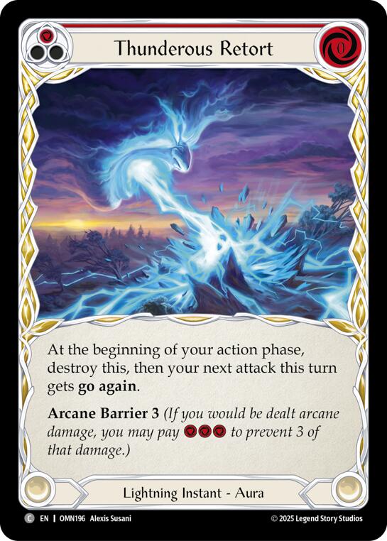 Thunderous Retort (Red) [OMN196] (Omens of the Third Age)